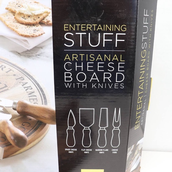 Artisanal Cheese Board With Knives 5 Pieces Arcadia Wood - Picture 9 of 14